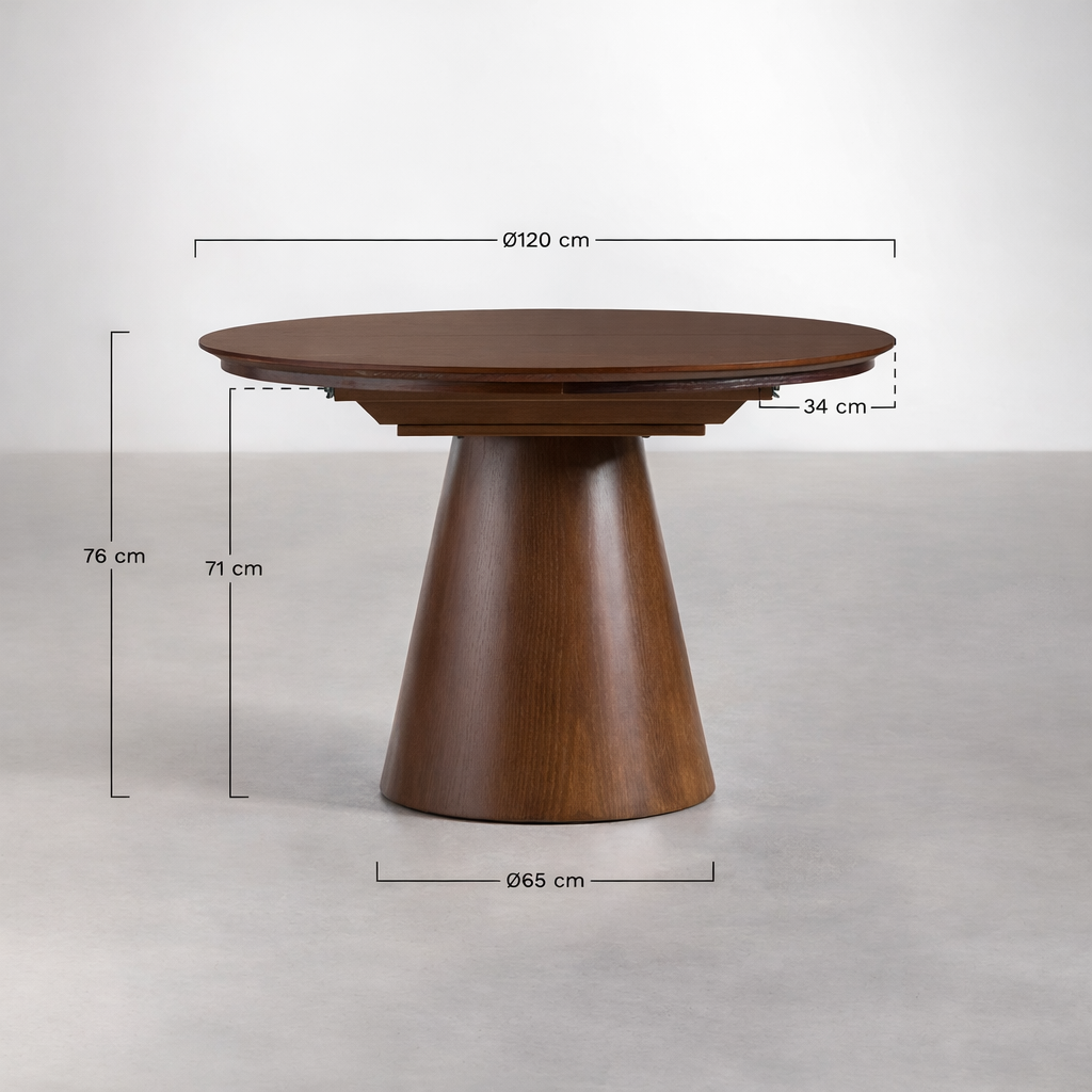 UV Home Montana Extendable Dining Table - MDF & Oak Veneer
