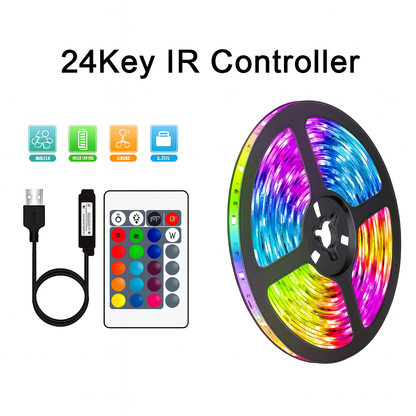 UV HOME LED Strip Lights with 3-Key Controller