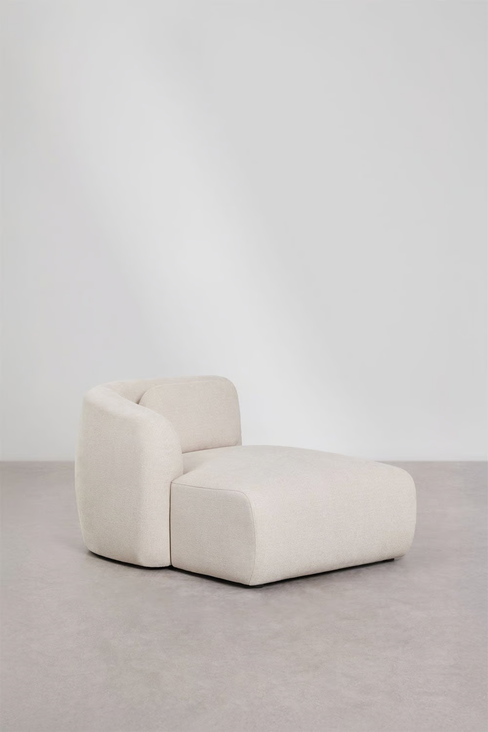 UV HOME 2-piece left modular chaise longue sofa in chenille Coquette