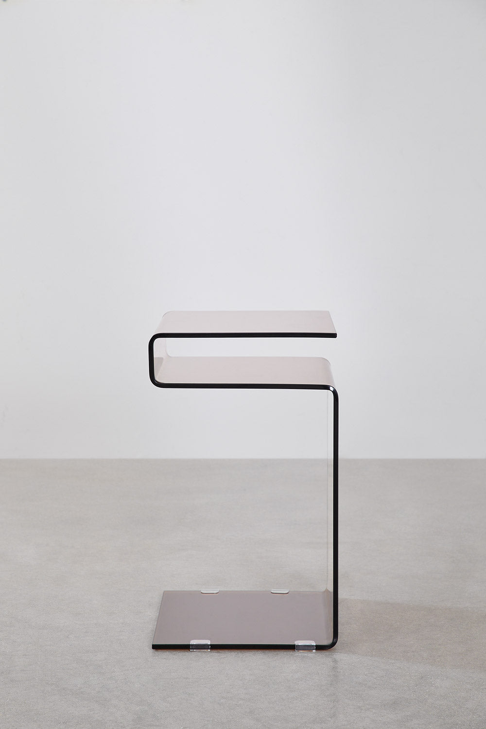 UV HOME Diora Rectangular Tempered Glass Bedside Table 40x35 cm