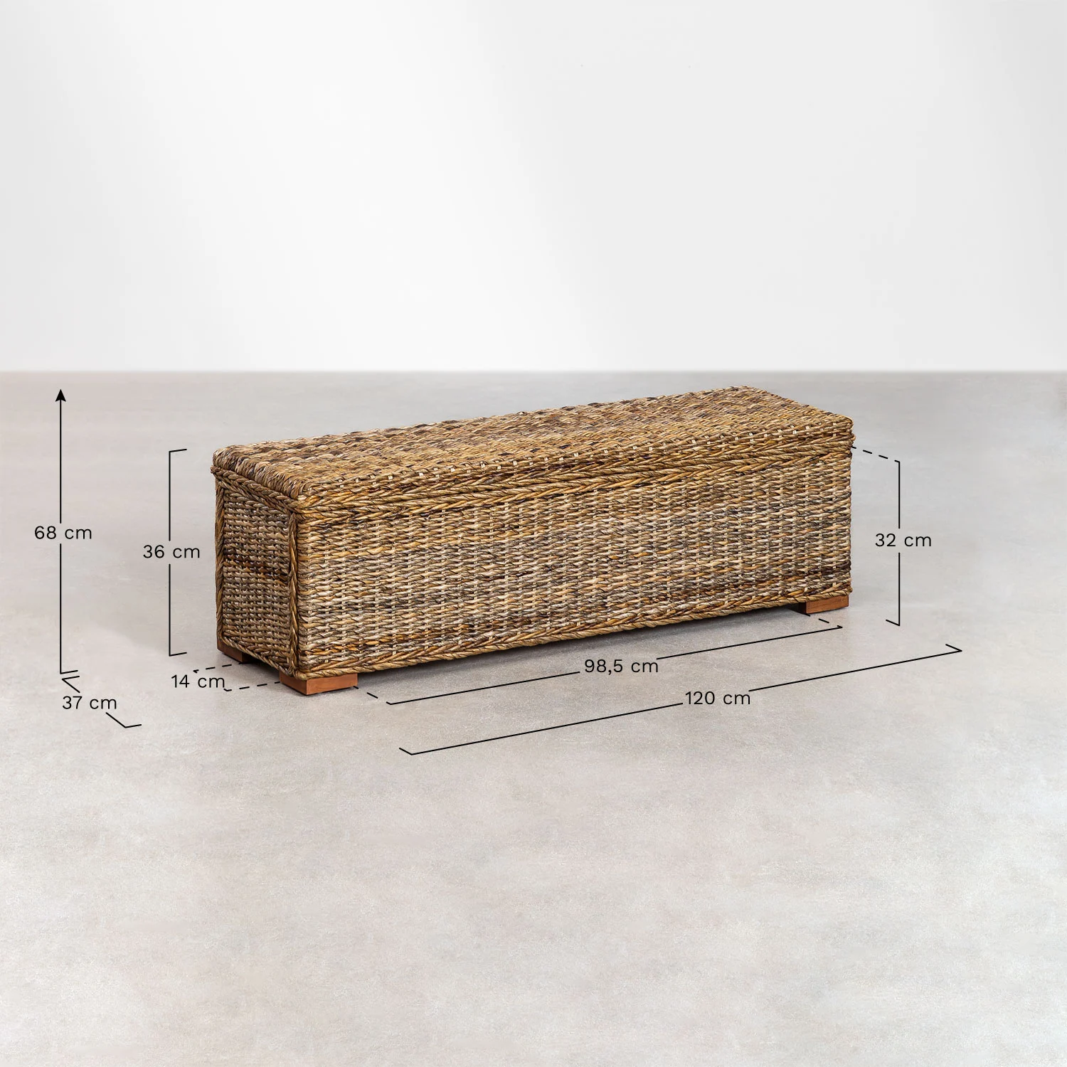 UV HOME Zunil Wooden Storage Chest 120 cm