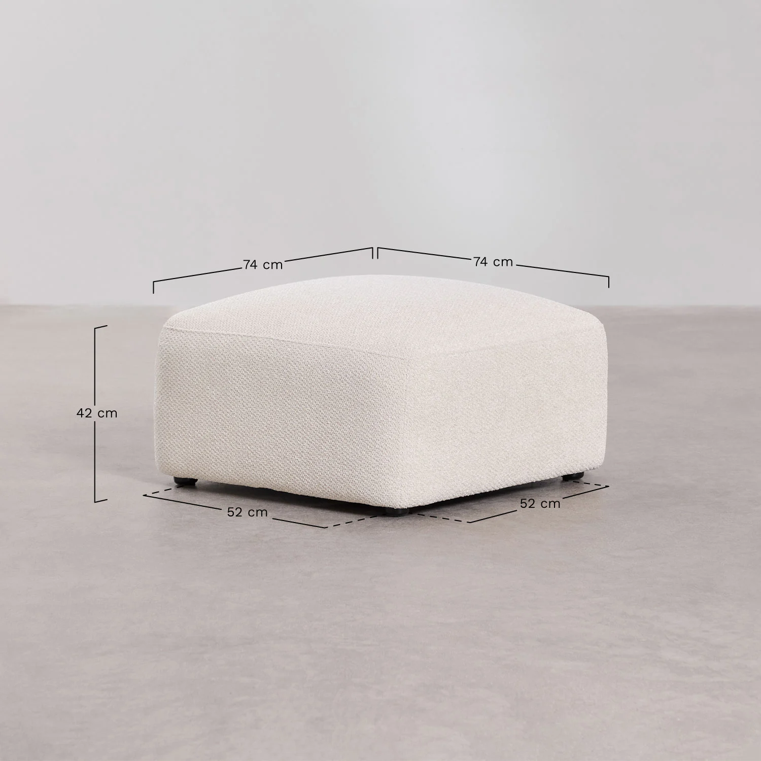 UV HOME Upholstered pouf Bastian