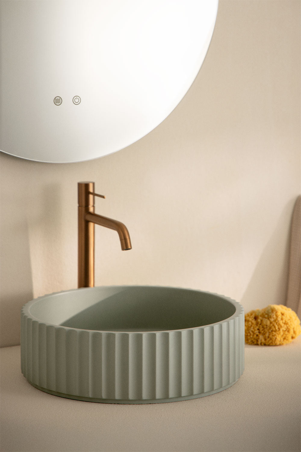UV HOME Round Washbasin Ø40 cm in Teide Concrete