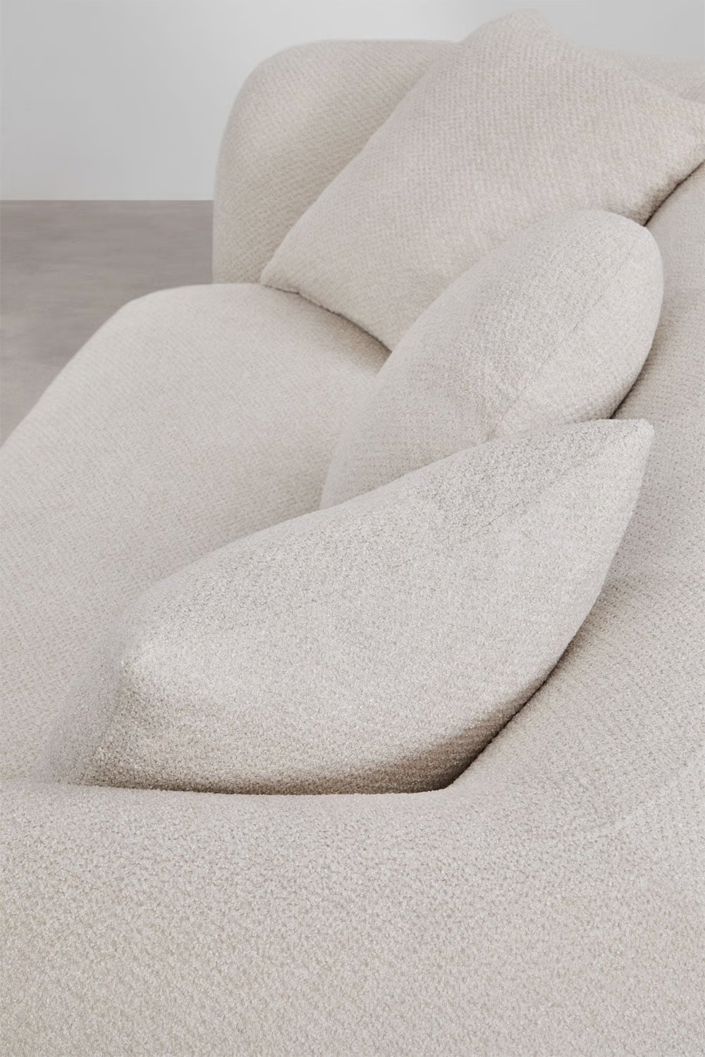UV HOME Living Room Set with 3-Seater Modular Sofa, 2-Seater Sofa and Armchair in Coco Chenille