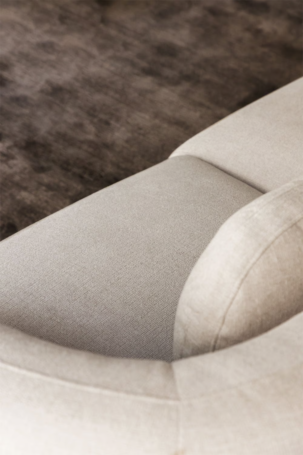 UV HOME 4-piece left modular chaise longue sofa in chenille Coquette