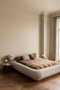 UV HOME Bernaste Bouclé Upholstered Bed