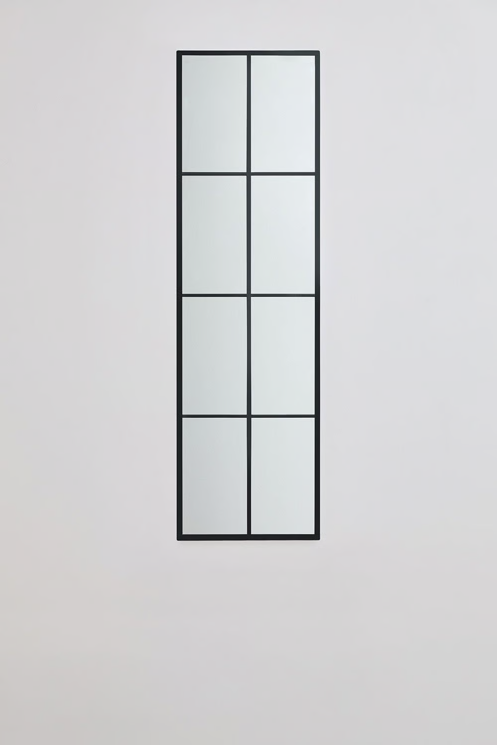 Rania Rectangular Wall Mirror with Window Effect 40 x 130 cm (Metal)