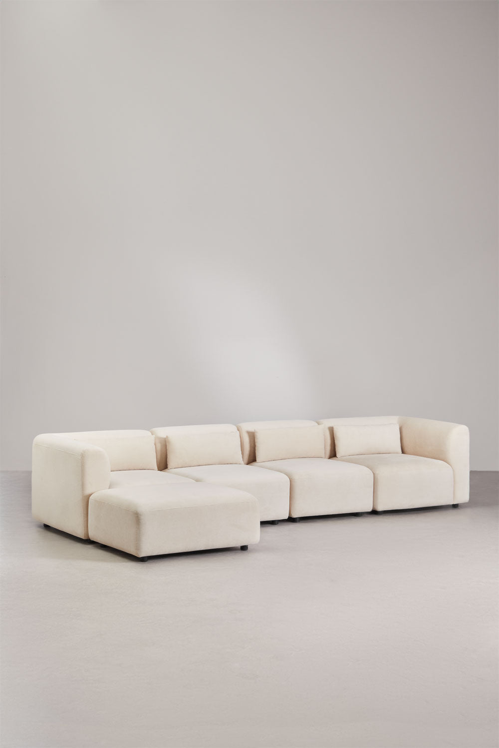 UV HOME 4-piece modular sofa with upholstered ottoman Fogle