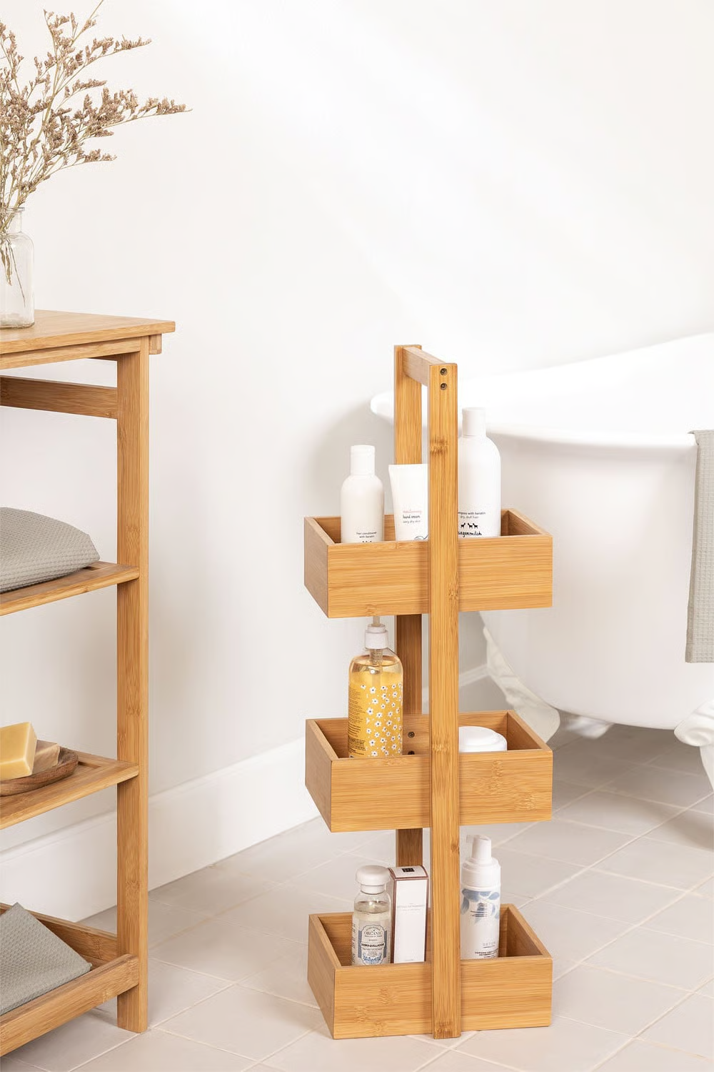 UV HOME Kayla Design Bamboo Bathroom Shelf 75x25 cm