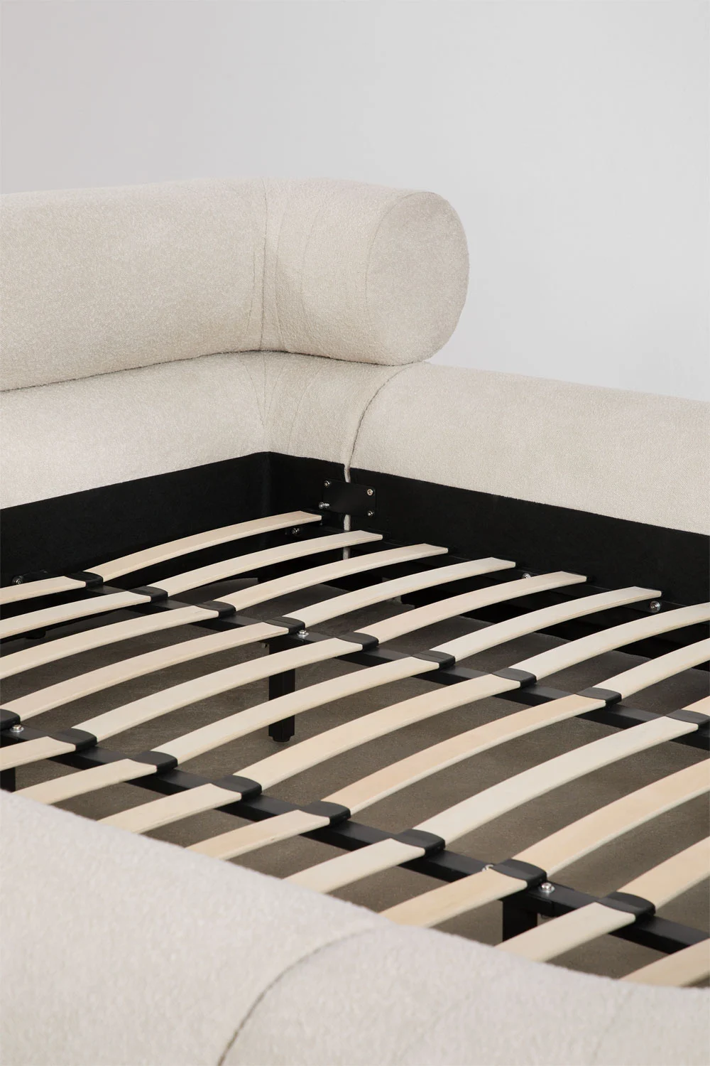 UV HOME Bernaste Bouclé Upholstered Bed