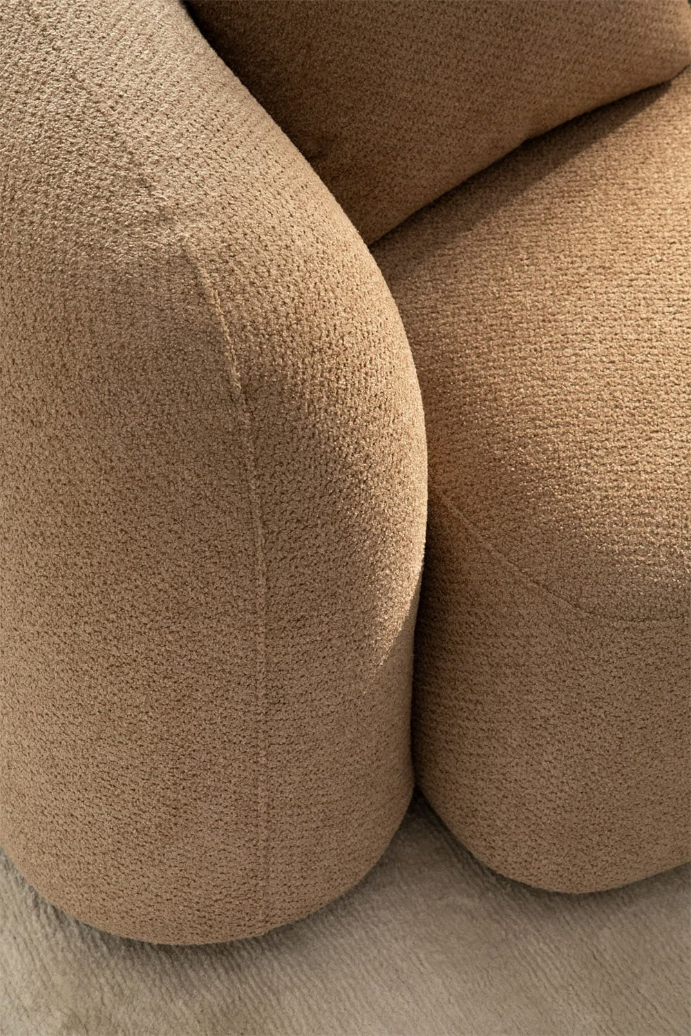 UV HOME 2-piece modular chaise longue sofa right, in Coco Chenille