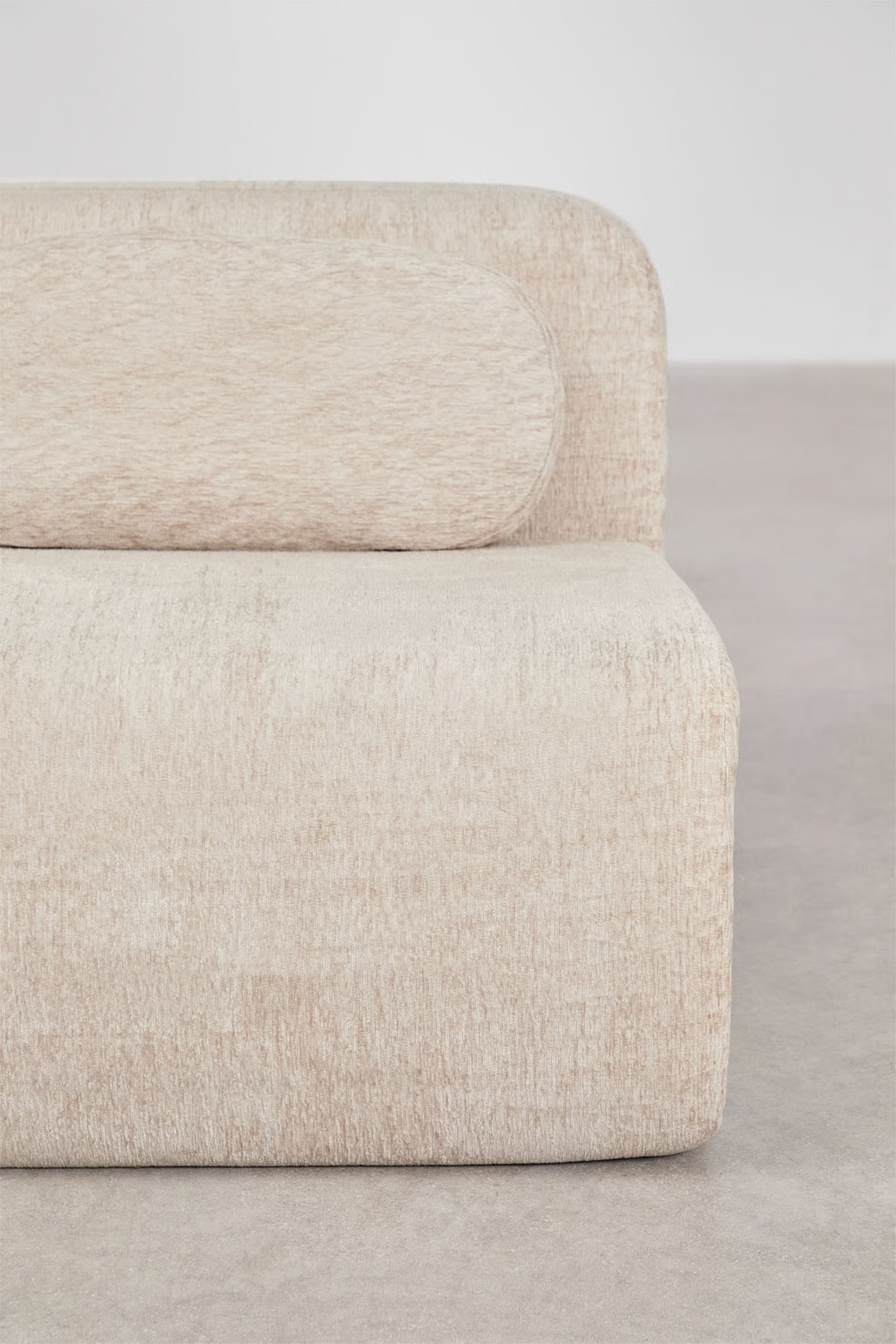 UV HOME Modular 4-part corner sofa with left divan in vacuum packed chenille Merida
