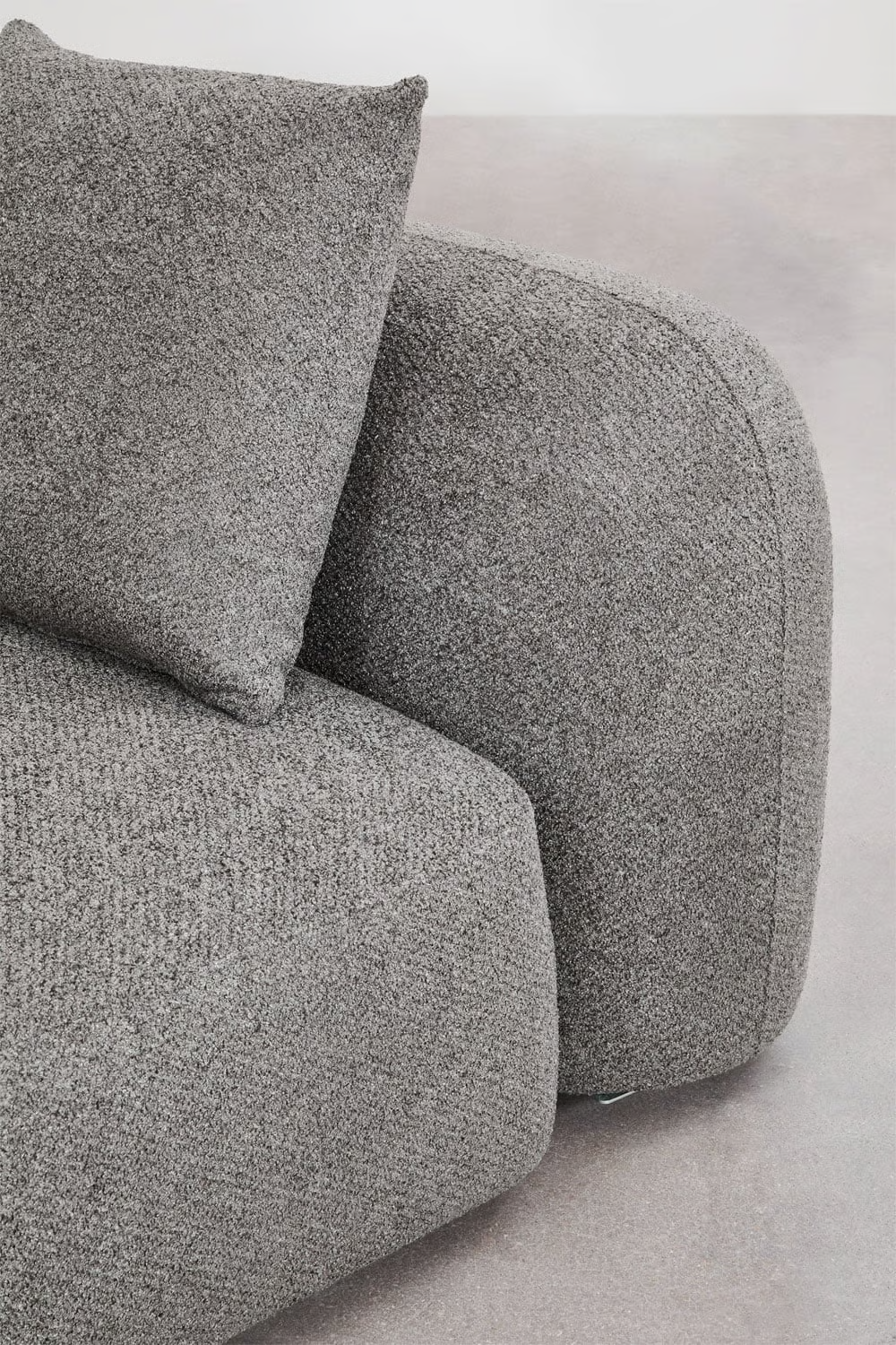 UV HOME Left chaise longue module for modular sofa in chenille Coco