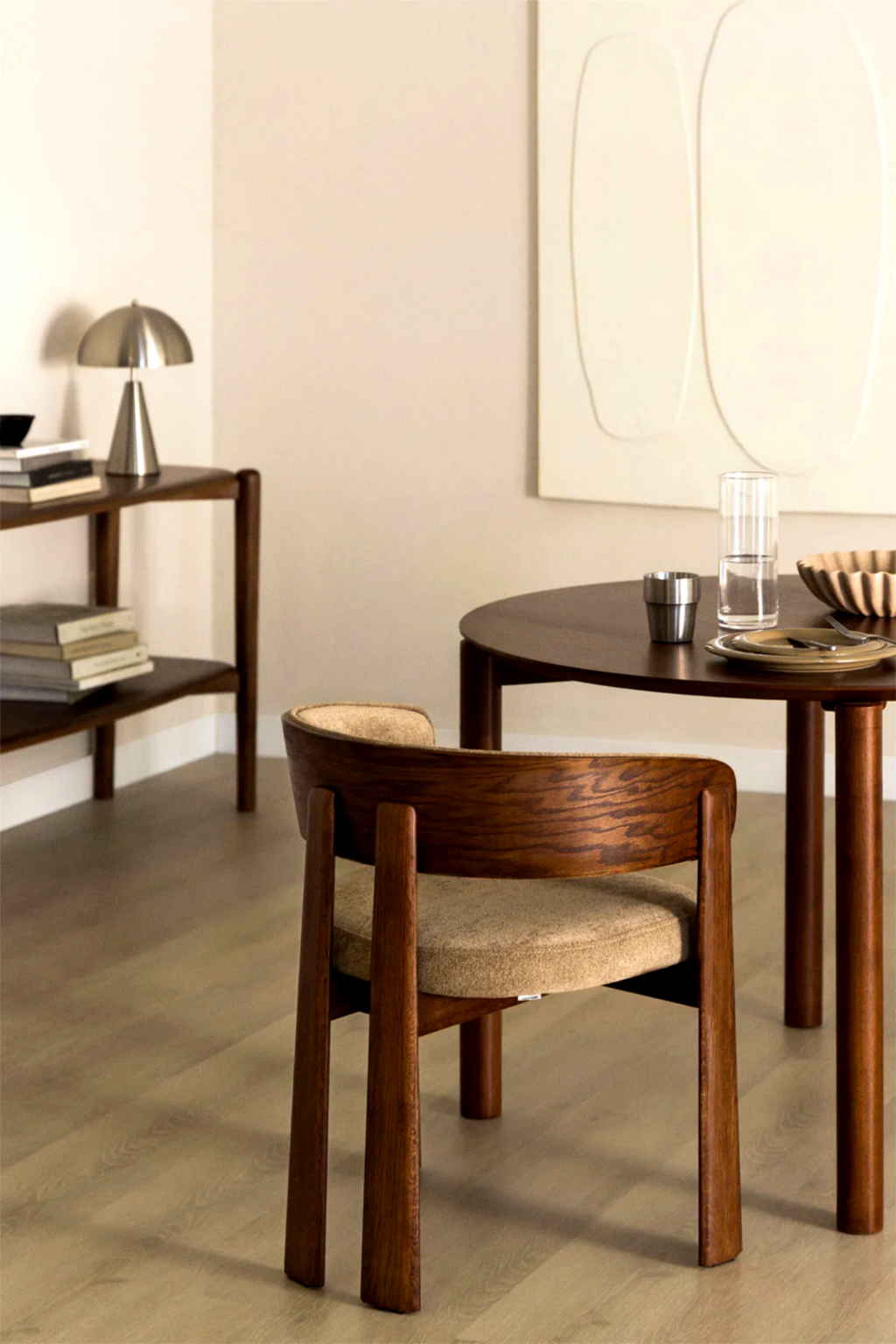 UV HOME Olea Dining Chair – Oak Wood & Upholstered