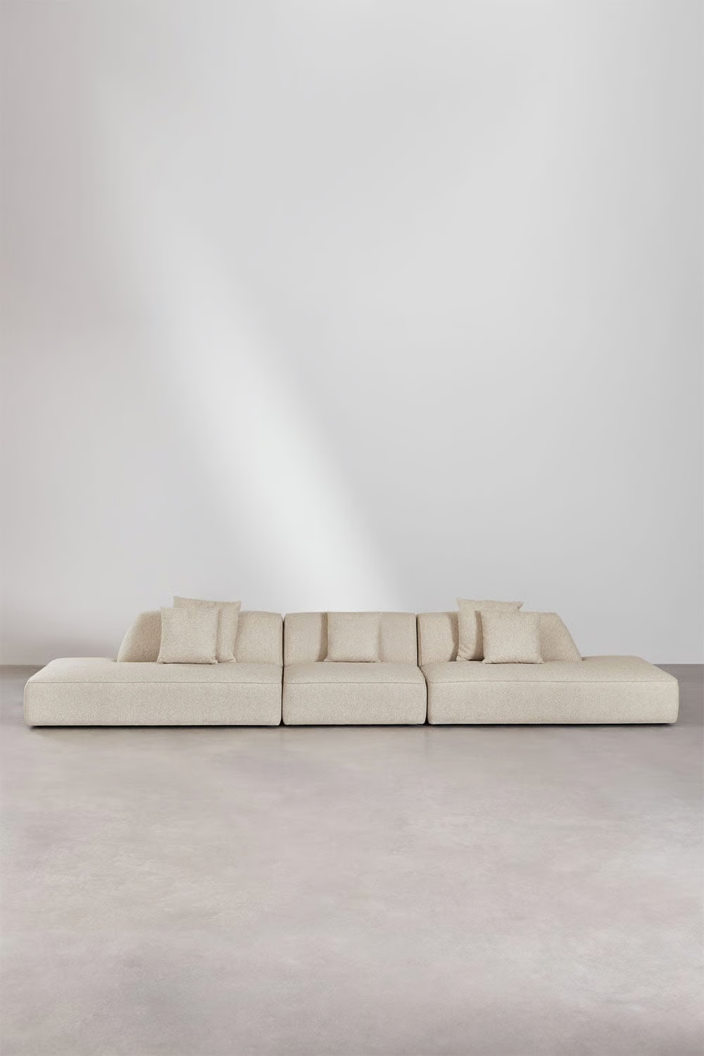 Cardea 3-piece modular sofa with double upholstered chaise longue