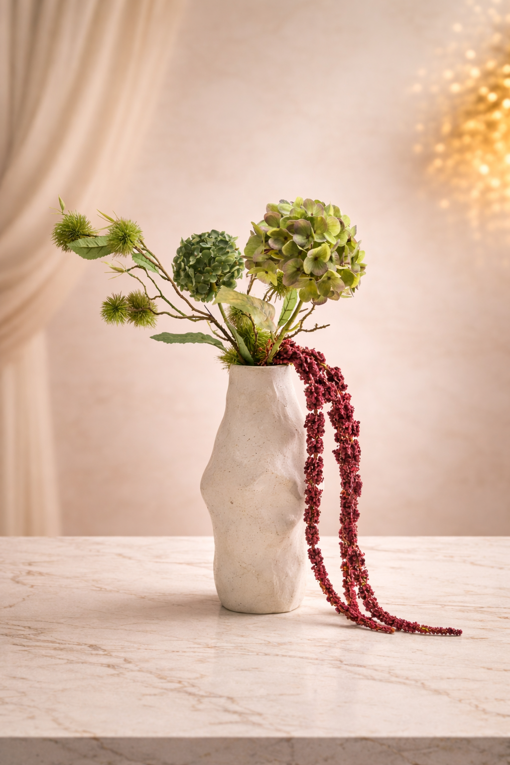 UV Home Gruffina Decorative Artificial Bouquet – Elegant Floral Arrangement for Vase