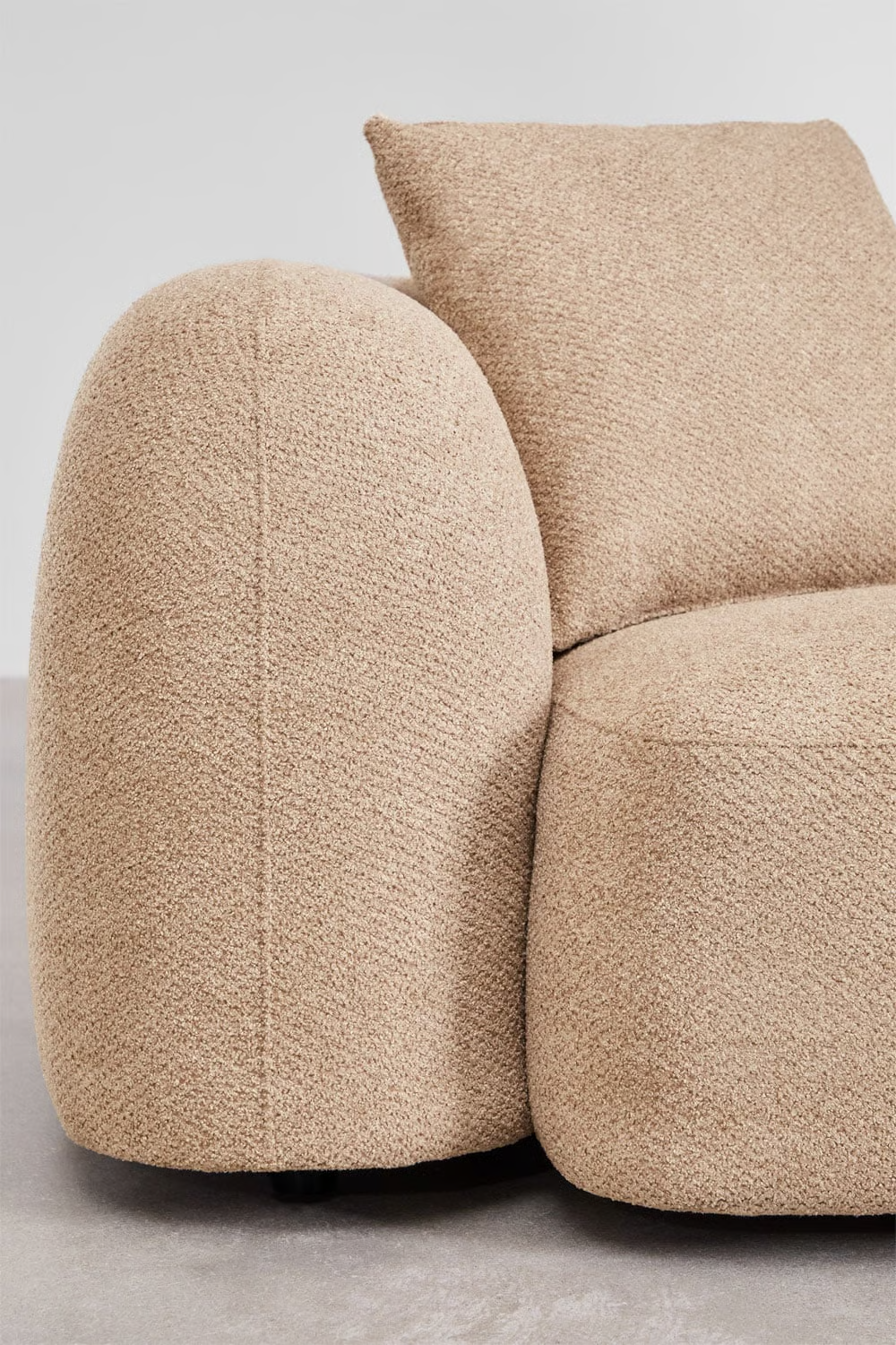 UV HOME 2-piece modular chaise longue sofa right, in Coco Chenille