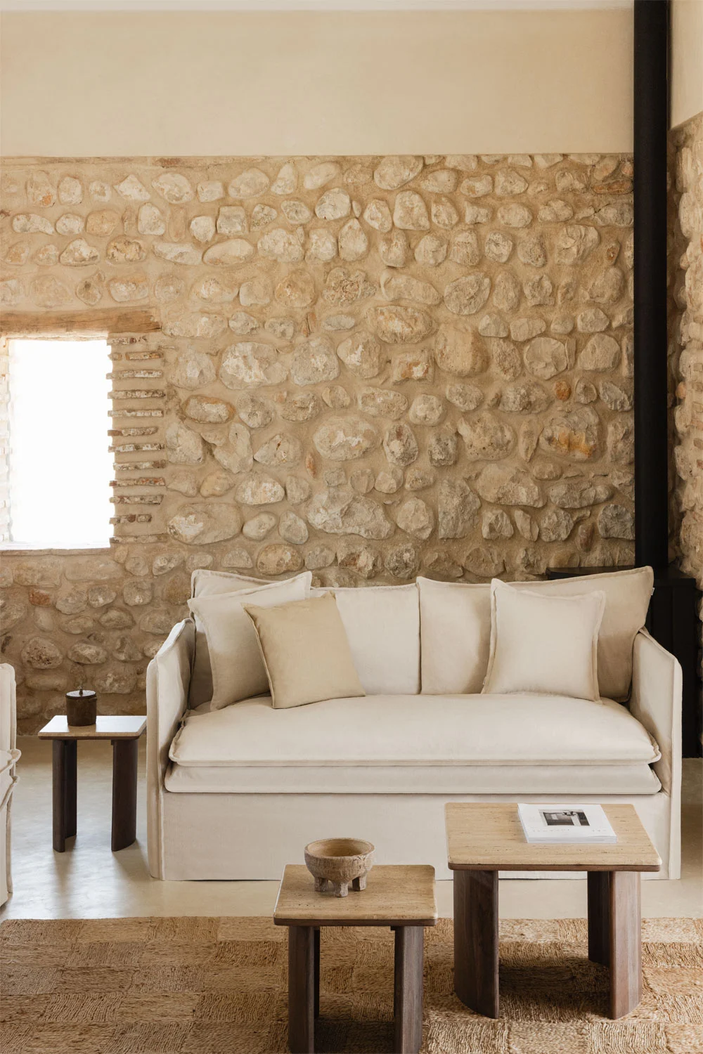 UV HOME Grace 2-seater sofa in linen and cotton