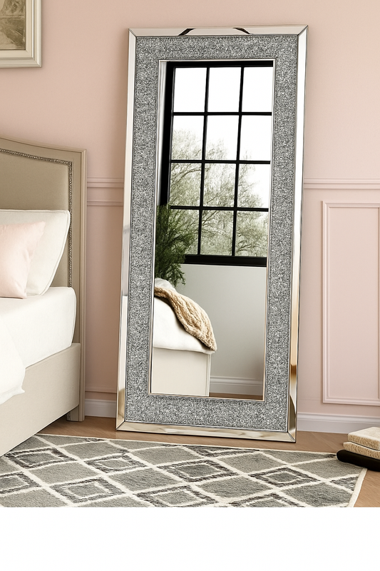 UV HOME Full-Length Crystal Floor Mirror