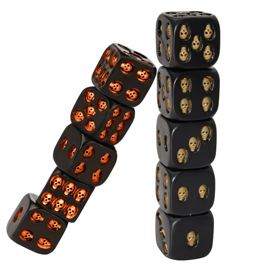 UV HOME 18mm Red Halloween Dice – Spooky Skull & Stitched Design