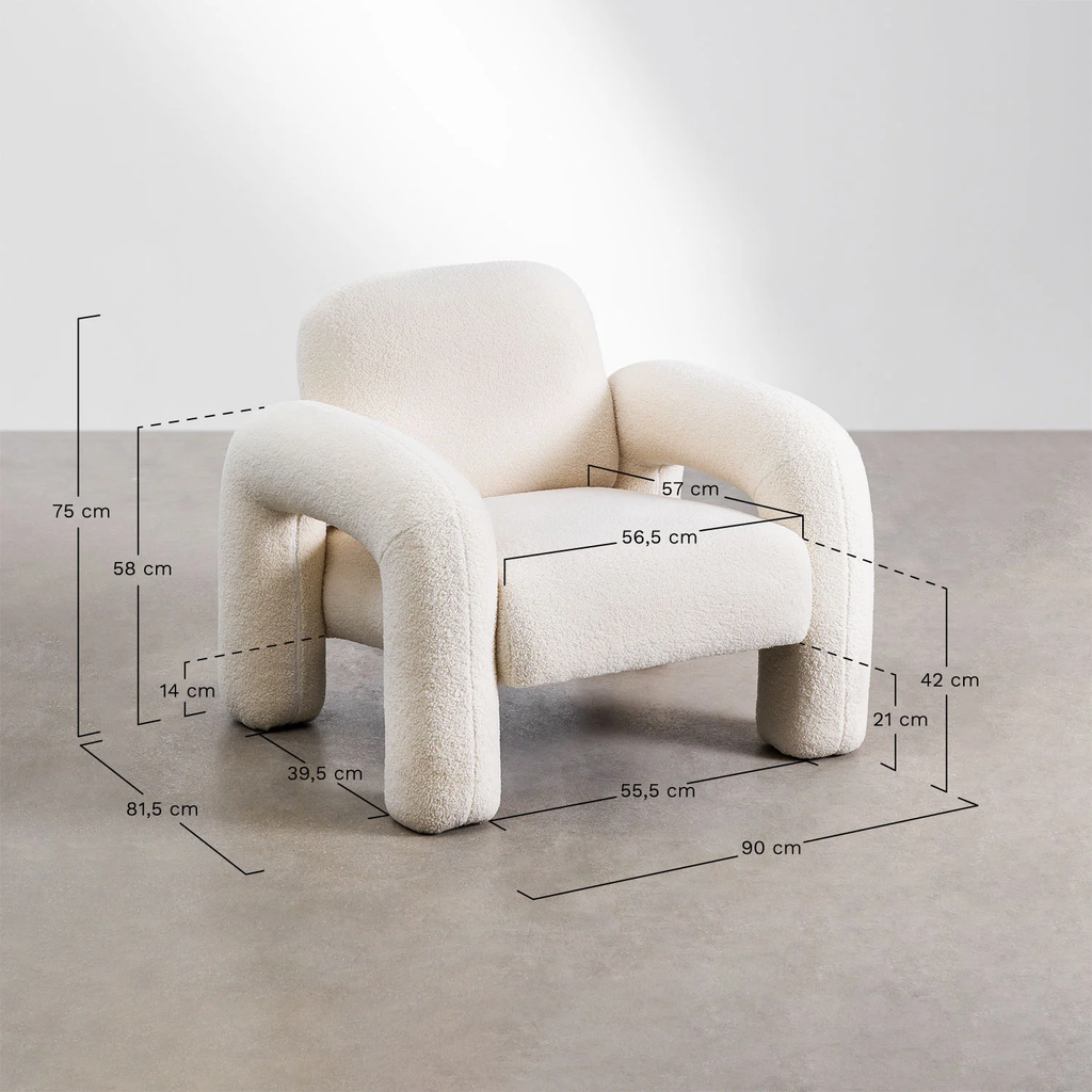 UV HOME Nicxon Shearling Armchair