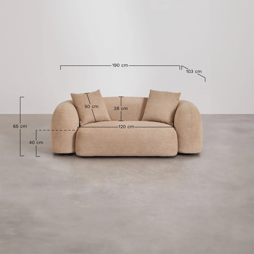 UV HOME Coco 2-seater chenille sofa