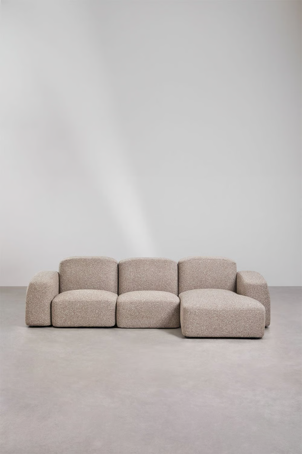 UV HOME Bastian 3-piece modular chaise longue sofa right