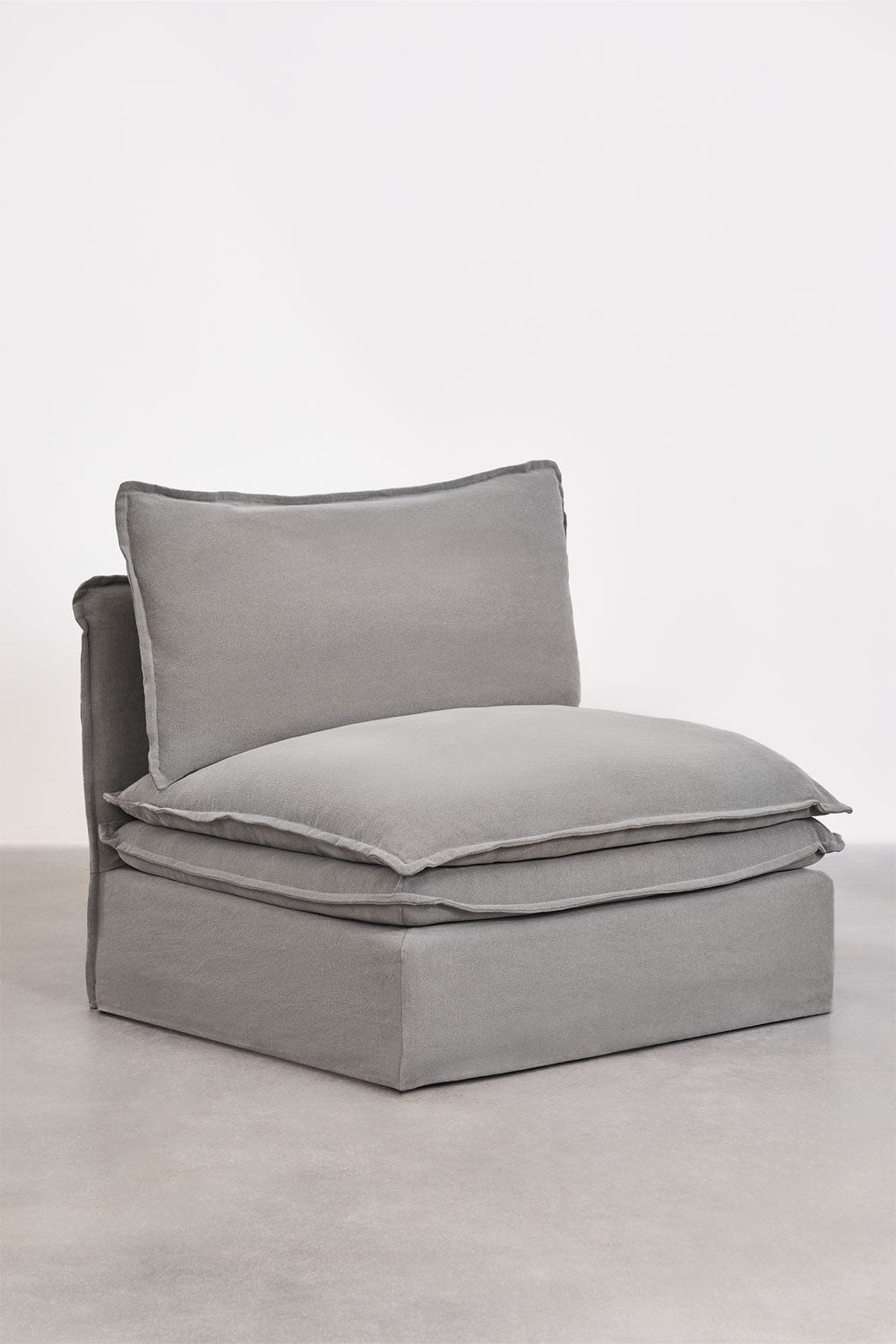 UV HOME Central module for modular sofa in linen and cotton Grace