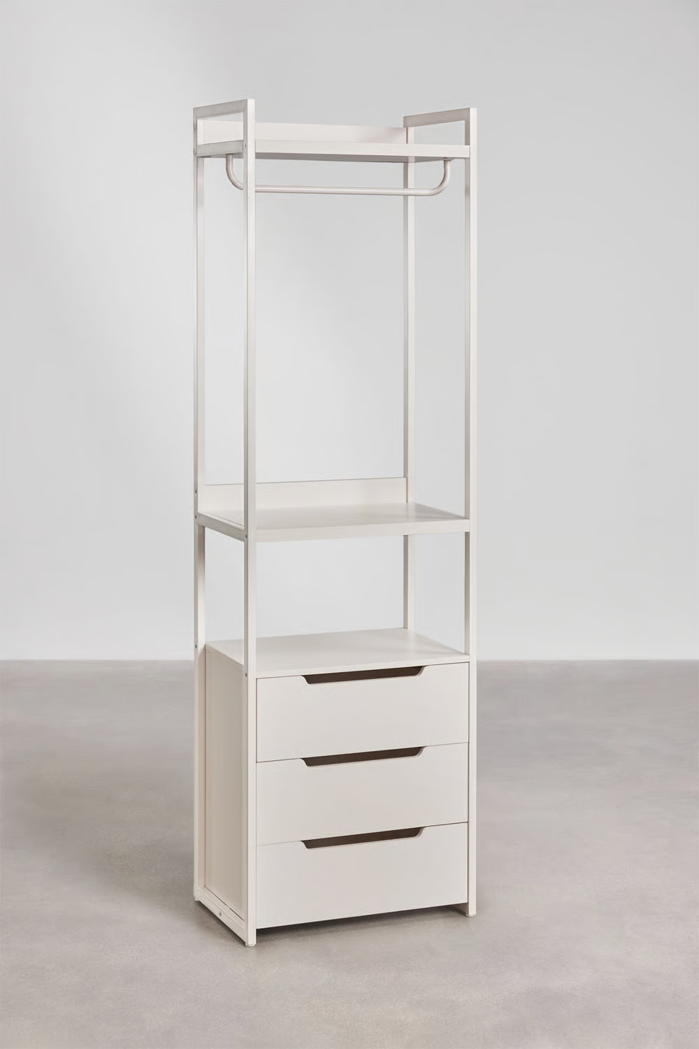 UV HOME Velunis Open Modular Wardrobe System – 5 Units (Iron)