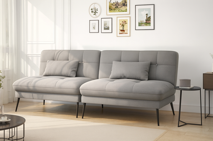 Modern Green Two-Seater Sofa with Pillows – UV Homes