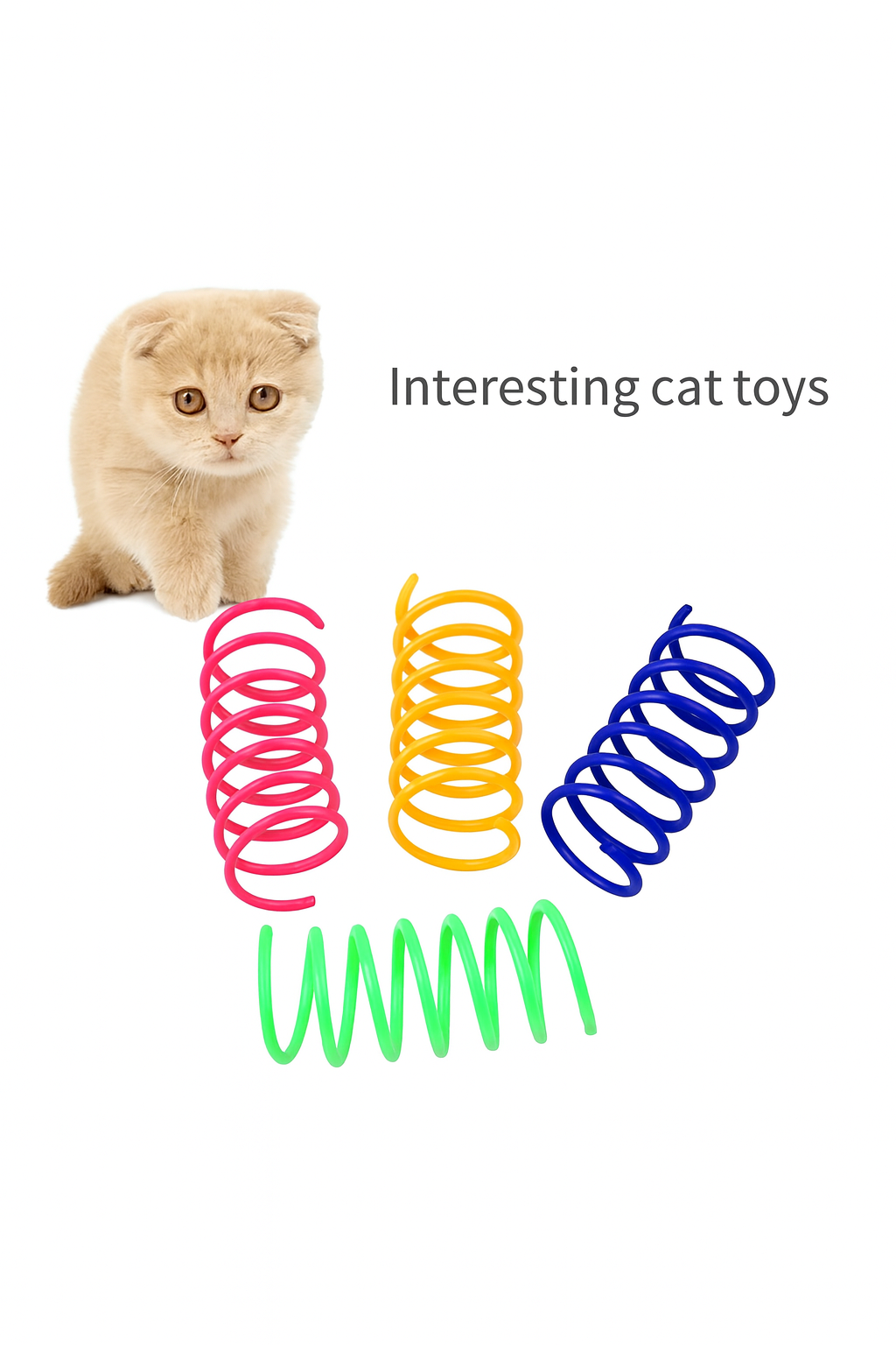 UV HOME Colorful Cat Spring Toys