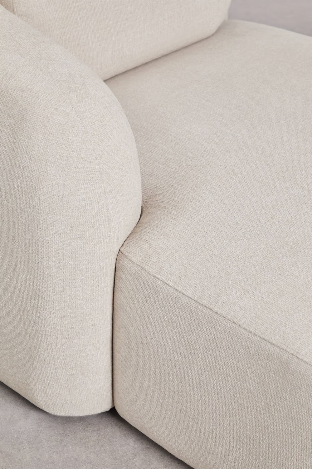 UV HOME Left chaise longue module for modular sofa in chenille Coquette