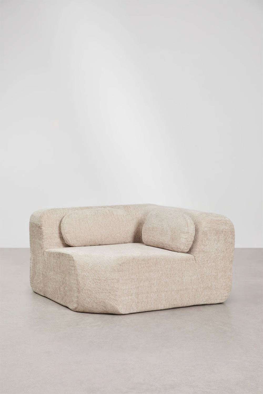UV HOME Corner module for modular sofa in vacuum packed chenille Merida