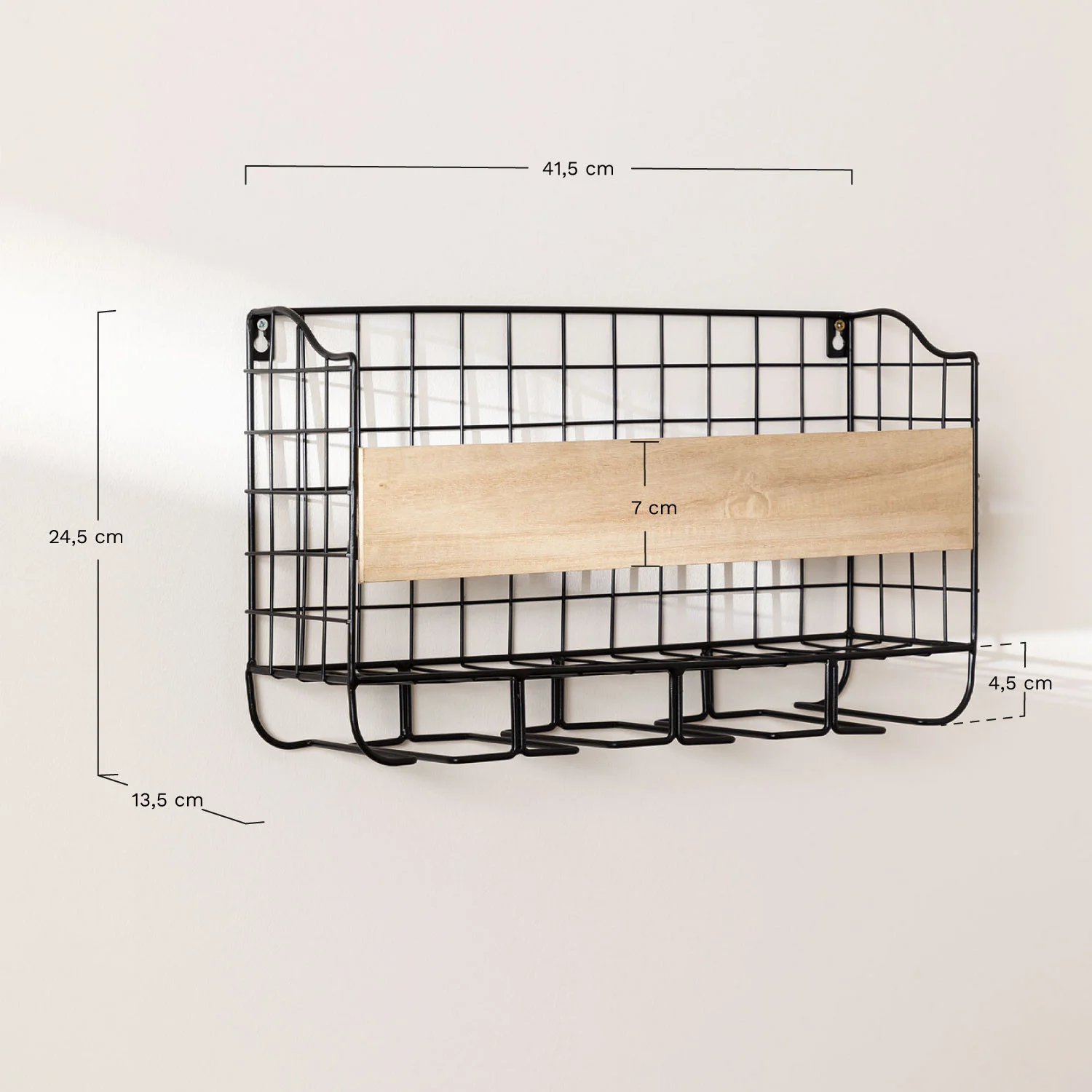 UV HOME Wall Wine Rack for 4 Bottles with Glass Holder – Parker