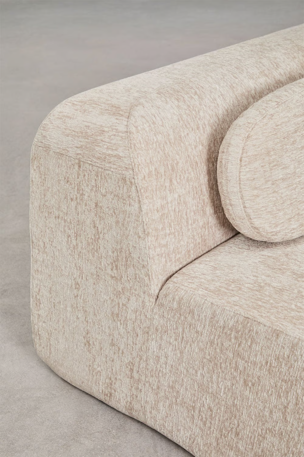 UV HOME Right sofa module for modular sofa in vacuum packed chenille Merida