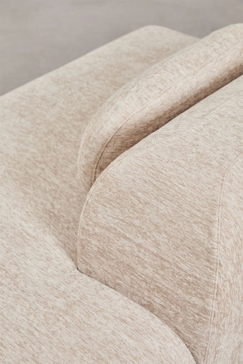 UV HOME Right sofa module for modular sofa in vacuum packed chenille Merida