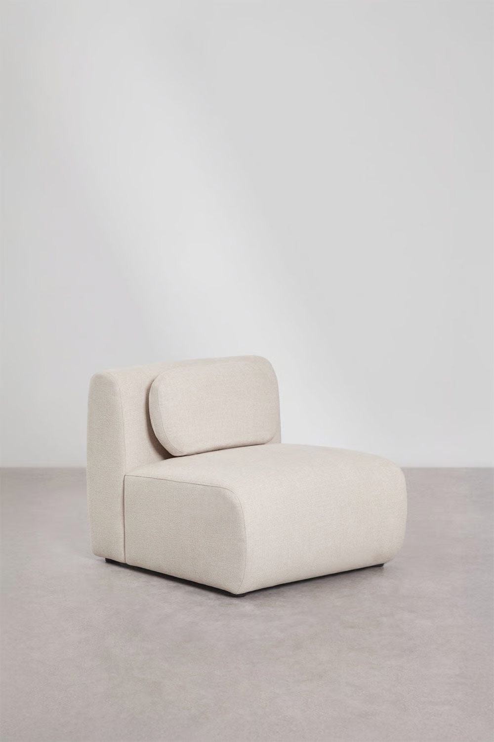 3-piece modular right chaise longue sofa in chenille Coquette