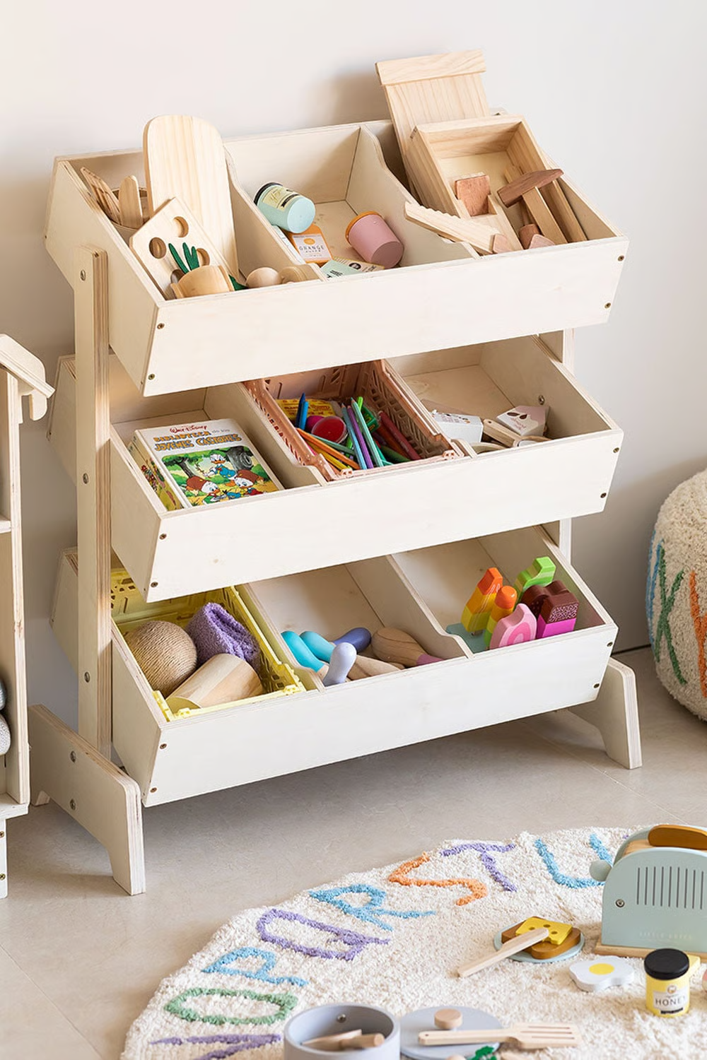 UV Home Toy organizer made of pine wood Yerai Kids