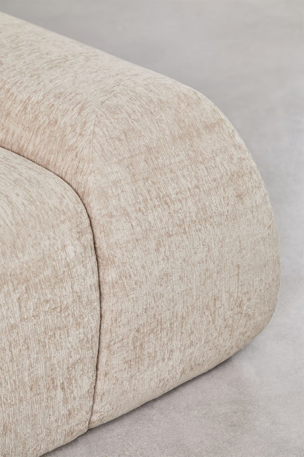 UV HOME Modular 4-part corner sofa with left divan in vacuum packed chenille Merida