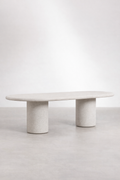 UV Home Aurean Oval Dining Table – Cement Finish
