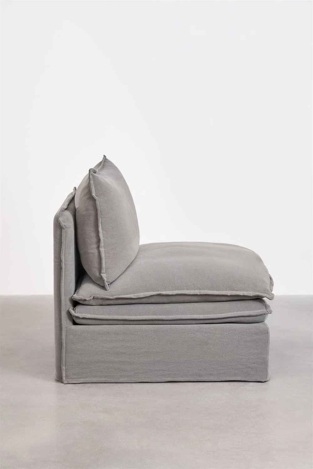 UV HOME Central module for modular sofa in linen and cotton Grace