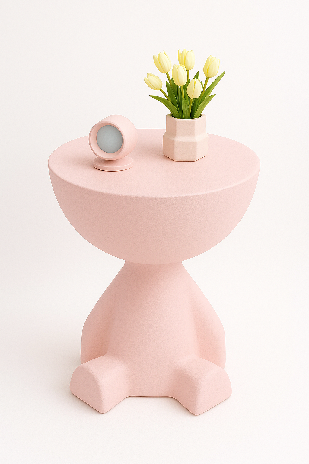 UV HOME Creative Side End Table – Flat Head Bedside & Sofa Table, Movable Mini Tea Table for Bedroom, Balcony, or Small Apartments