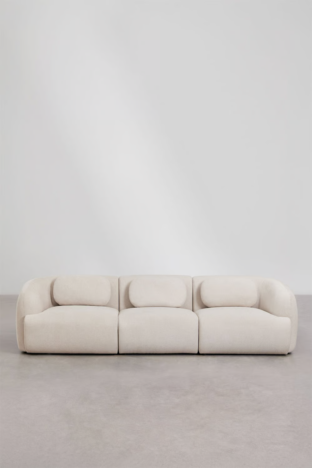 UV HOME 3-piece modular sofa in chenille Coquette