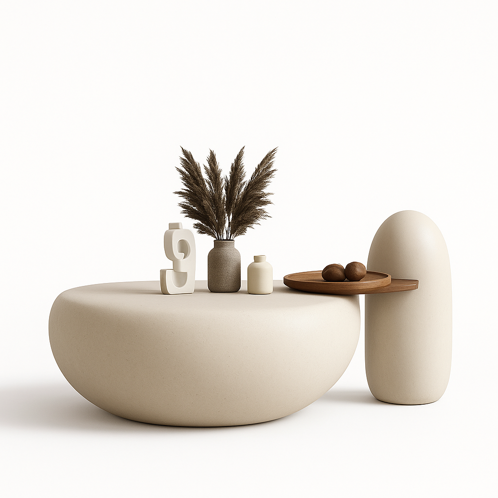 UV HOME Modern White Coffee Table – Nordic Luxury Design for Living Room & Home Décor