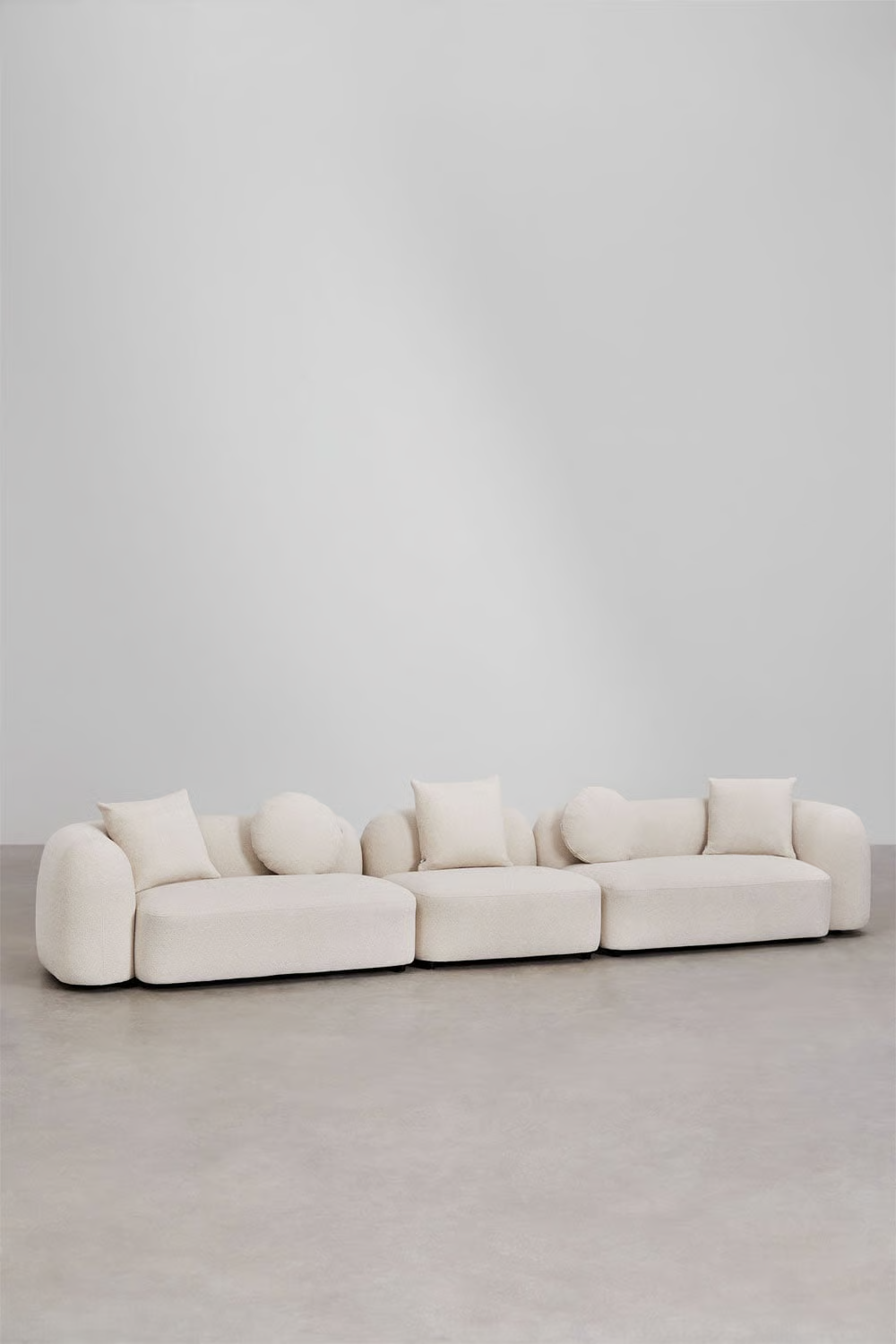 UV HOME Modular 3-piece sofa in chenille Coco