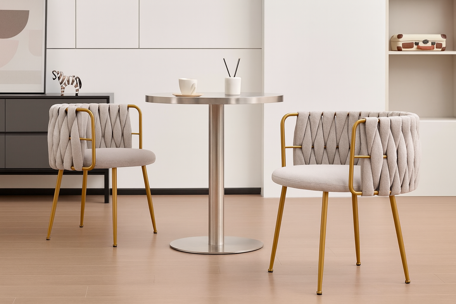 Modern Braided Accent Chairs by UV Home