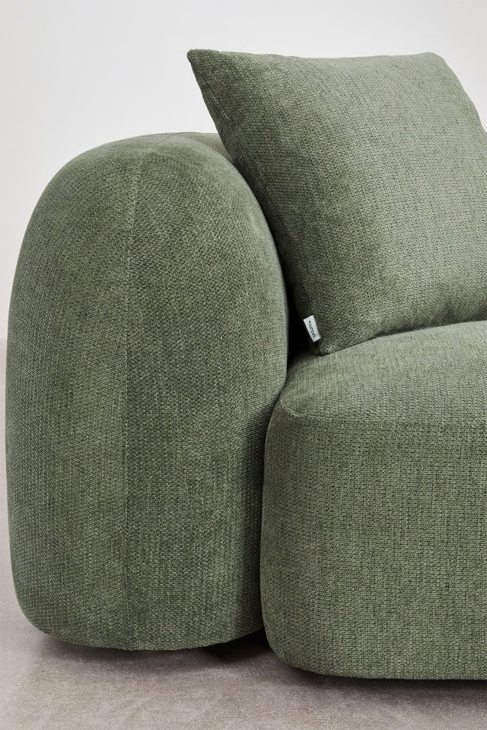 UV HOME Living room set with 2-piece modular sofa and armchair in Coco chenille
