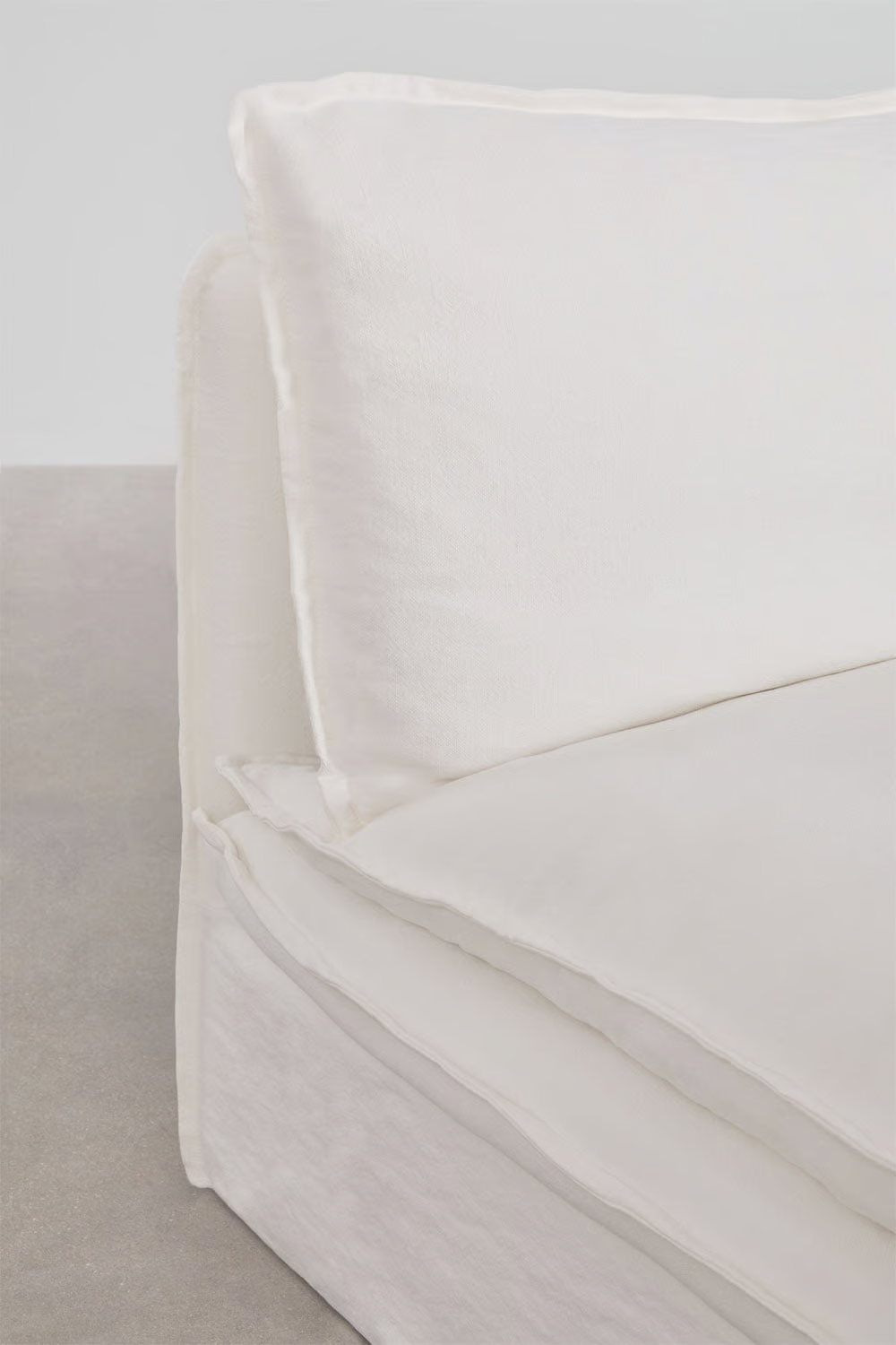 UV HOME Longue chair module for modular sofa in linen and cotton Grace