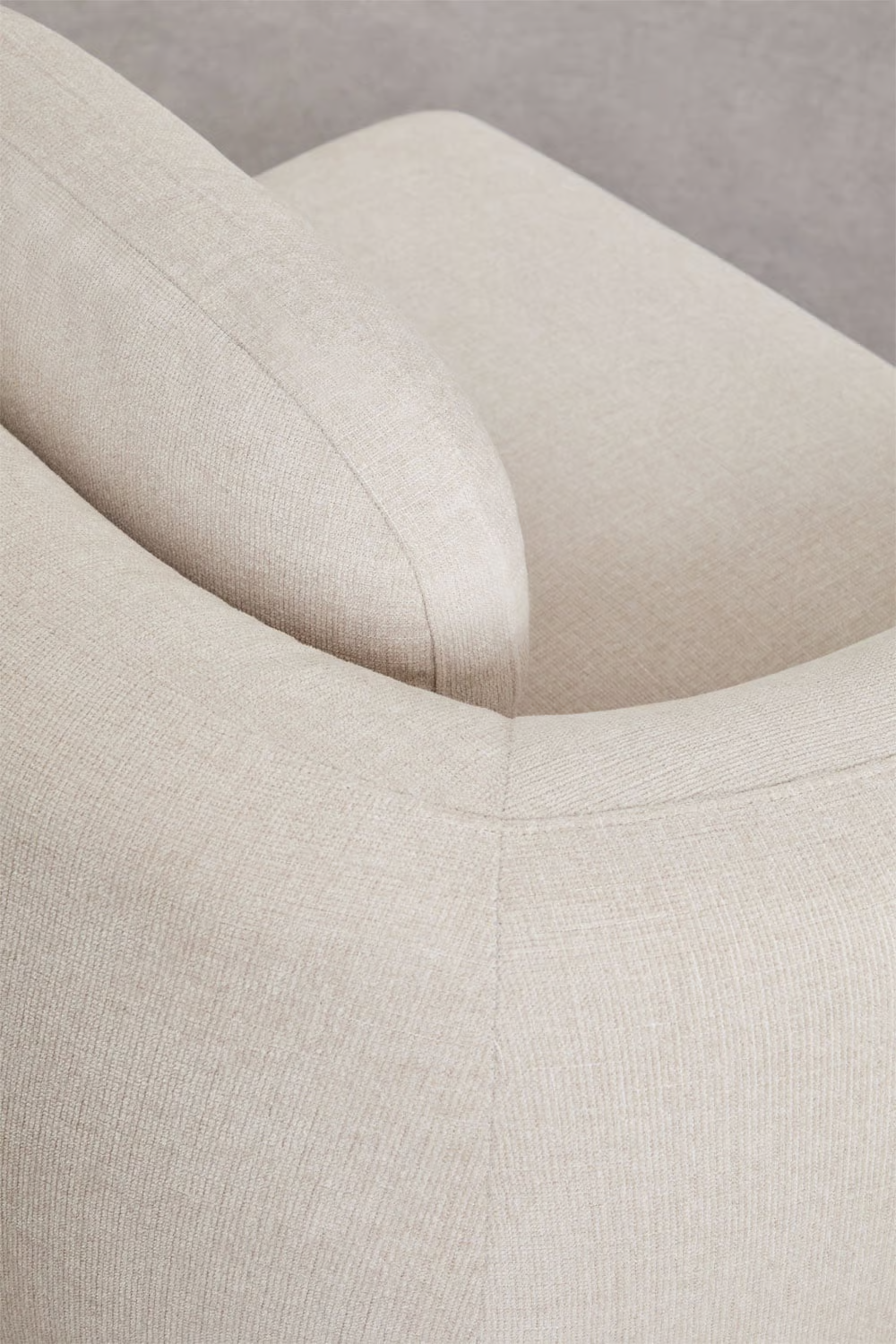 3-piece modular right chaise longue sofa in chenille Coquette