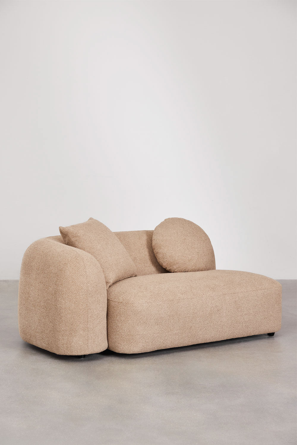 UV HOME 2-seater left corner module for modular sofa in Coco chenille